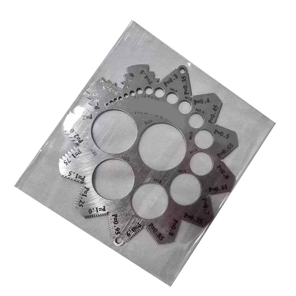Metric And British Thread Pitch Gauge 304 Stainless Steel Screw Diameter Measuring Tool For Coarse Fine Threads Identification