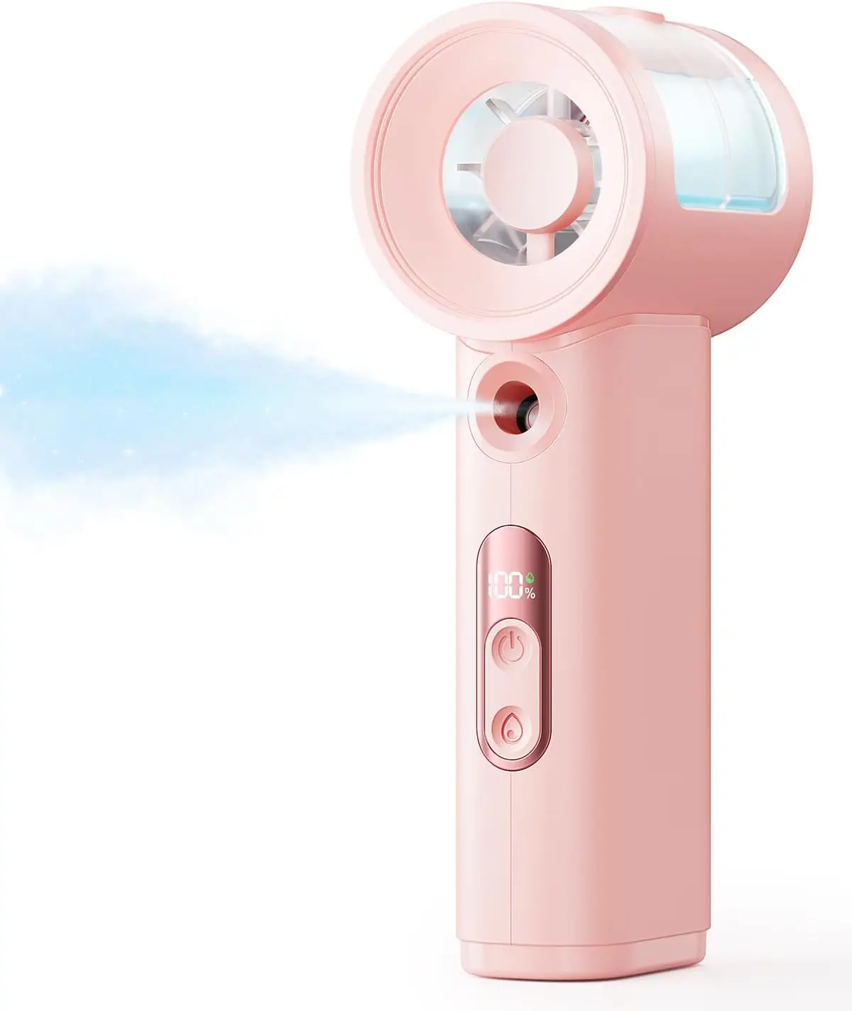 

Handheld Misting Fan Portable Rechargeable 5000mAh 5 Speed Mini Water Spray for Travel Outdoors Beach Vacation