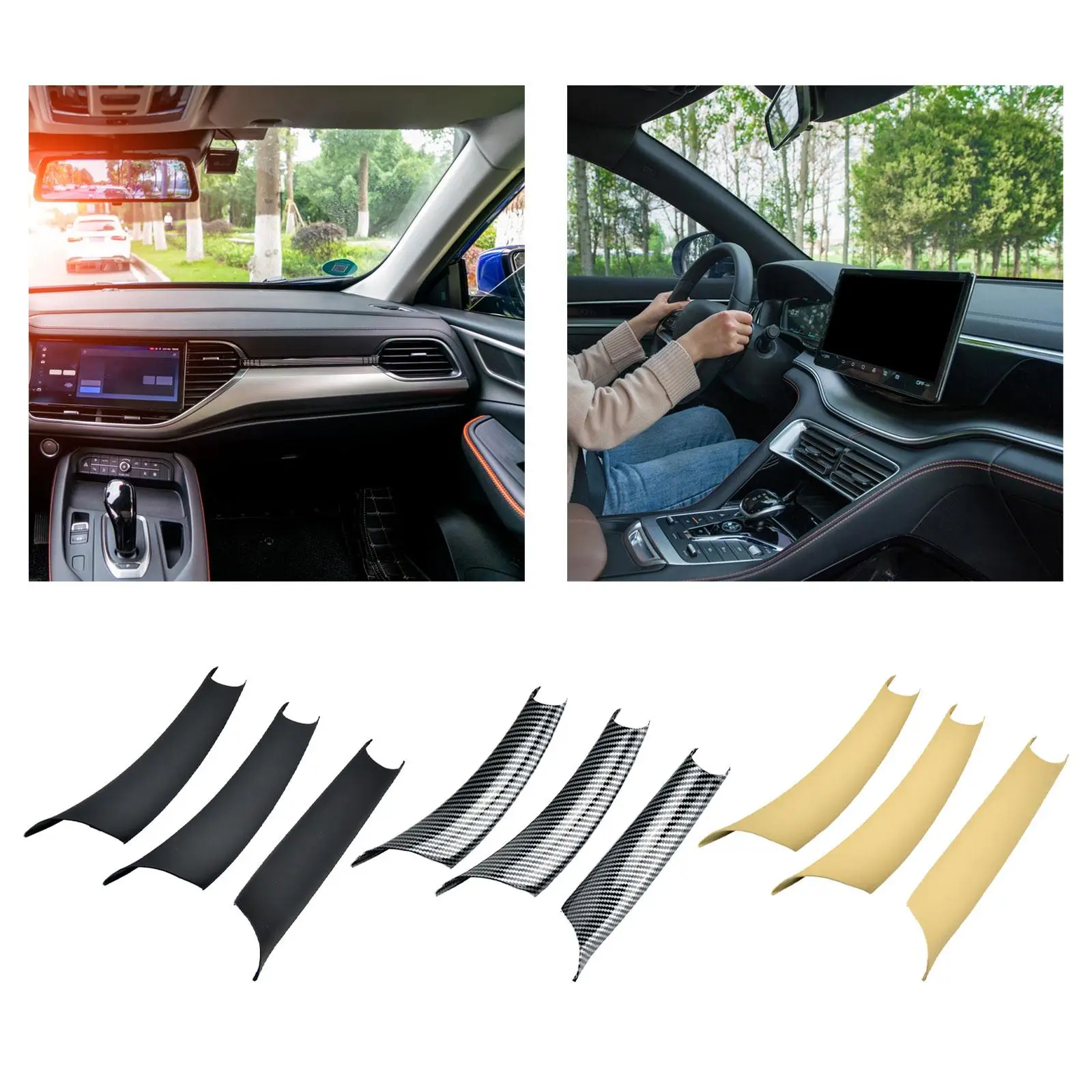 3x Copri maniglia per portiera per auto Accessori auto Installazione semplice Decorazioni per auto Coperture protettive per decorare sostituisce per BMW x5 2008-2013