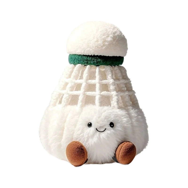 Pluche badminton-cartoonfiguur sleutelhanger van 15 cm; perfect voor rugzakdecoratie of cadeaus
