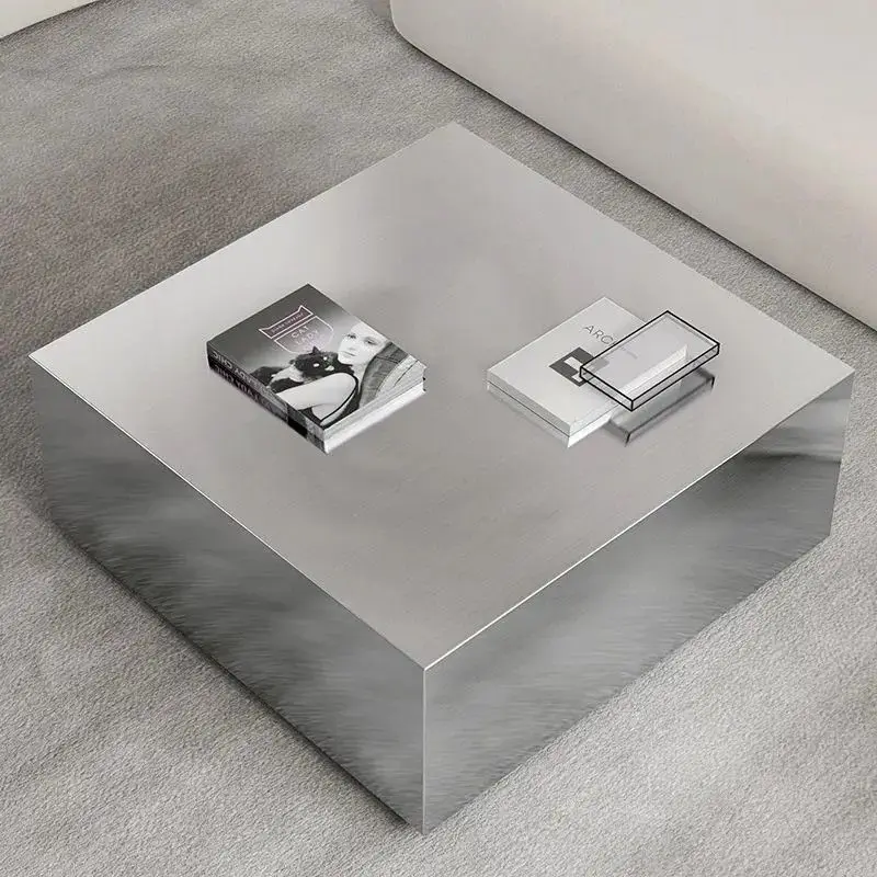 Special-shaped stainless steel mirror light luxury silver Nakajima display rack