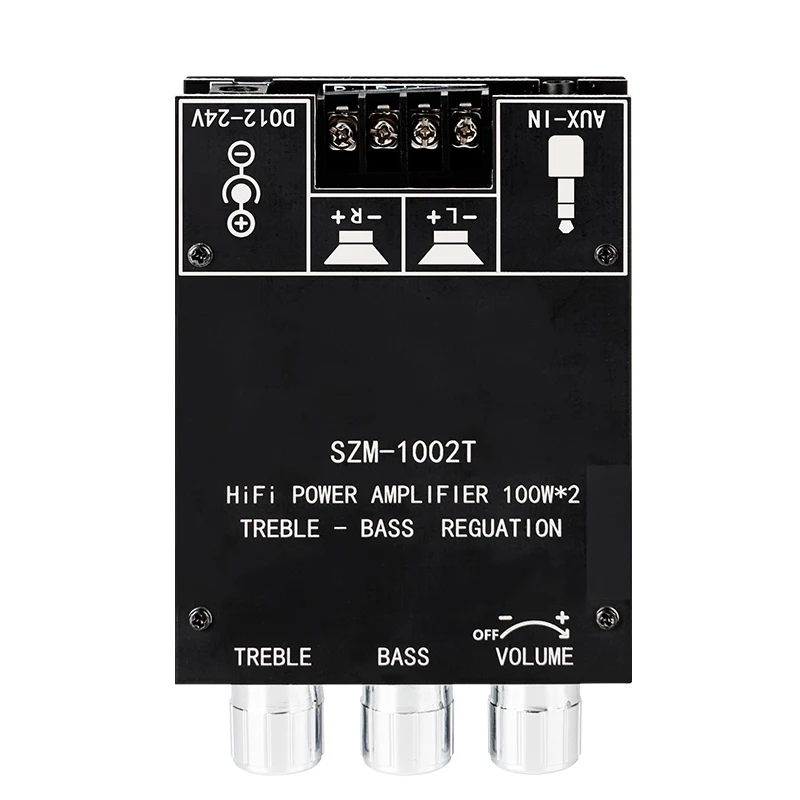 

1002T 100 Вт + 100 Вт для Bluetooth 2,0-канальный домашний усилитель с управлением через приложение AUX USB 15 ~ 36 В постоянного тока для приемников и усилителей