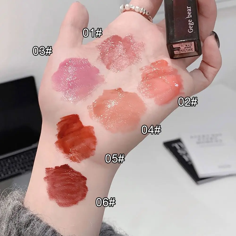 1 Stuks Hartvormige Hydraterende Lip Glazuur Langdurige Doorschijnende Water Lipgloss Heldere Kleur Niet-plakkerige Formule