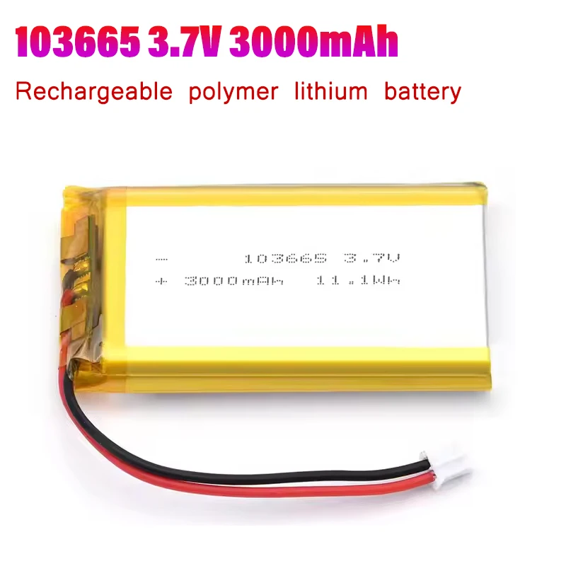 

103665 Battery 3000mAh Lipo 3.7V Polymer Lithium Batteries for Bluetooth Keyboard Tablet PC Dvd Speaker Digital Camera DVD Toys