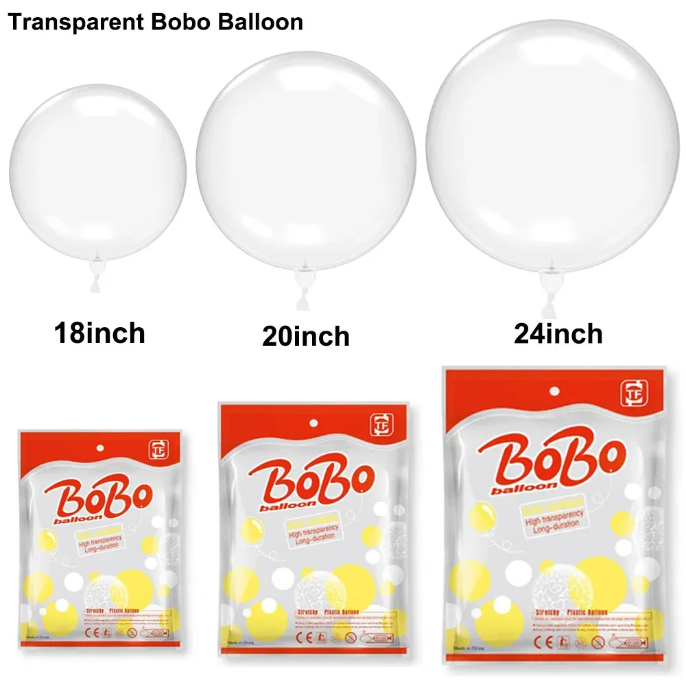 50 Stück Bobo Luftballons transparente Blase Bobo Ballon Praty Bobo Luftballons saubere Bobo Luftballons für Hochzeit Geburtstags feier Dekor