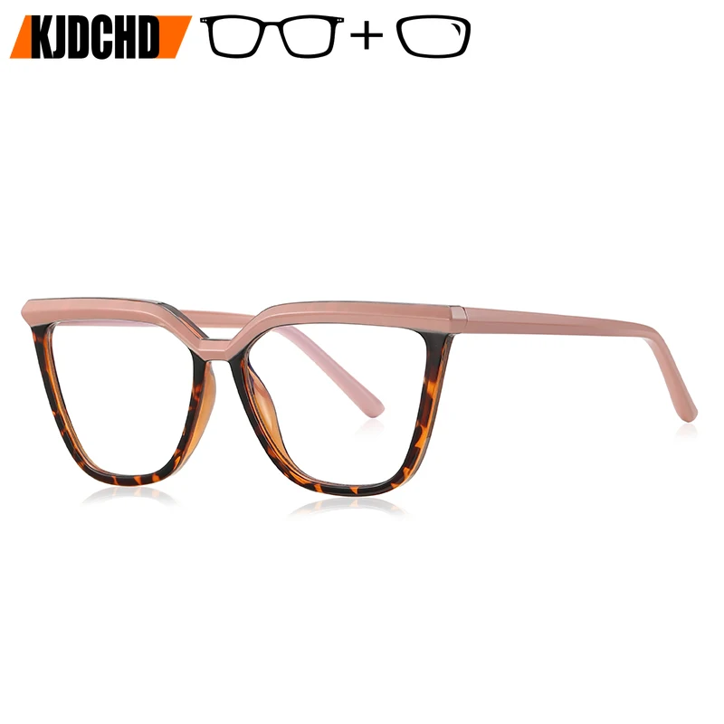 

Очки KJDCHD на заказ, большие квадратные, женские, в британском стиле, ручной работы, из ацетата, фотохромные, серые, оптические