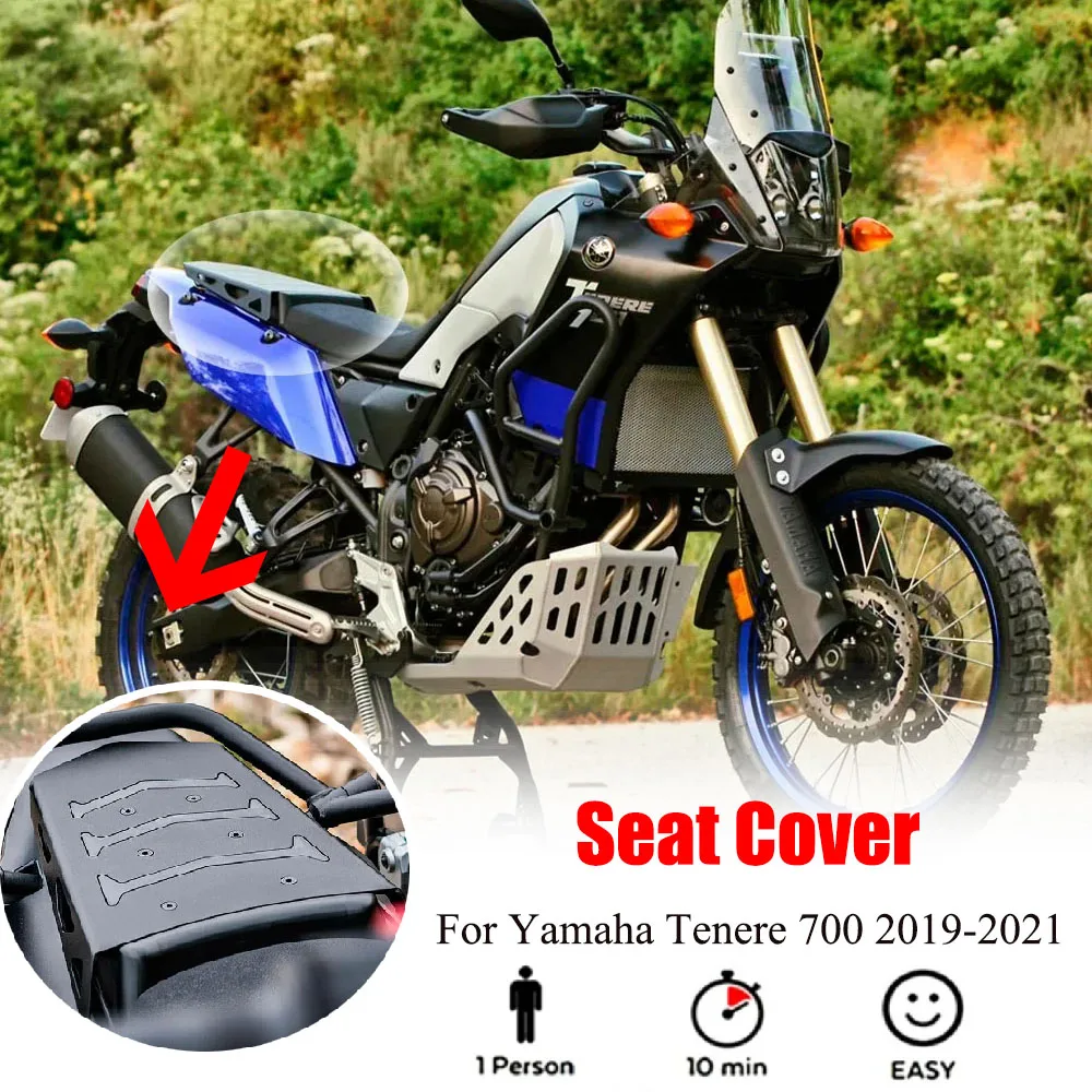 

Подходит для Yamaha Tenere 700 2019 2020 2021, моностойка для сиденья, новые черные аксессуары для мотоциклов, чехол на сиденье