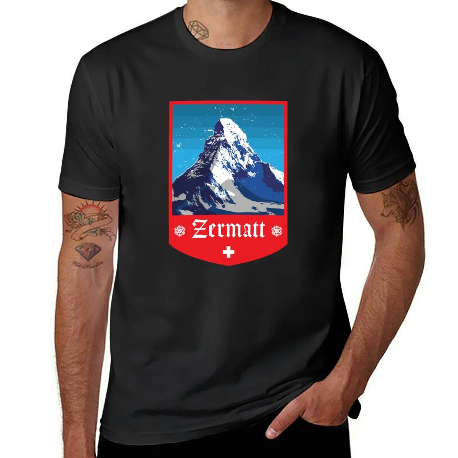 

Zermatt, Matterhorn T-Shirt custom t shirt gifts for boyfriend plus sizes t shirts for men pack