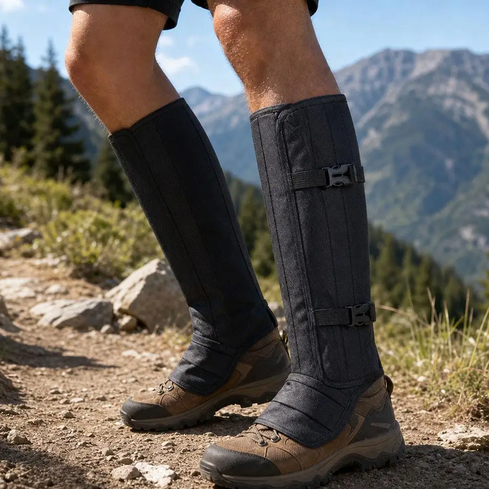 Polainas regulares para exteriores, cubrepiernas para nieve, impermeables, resistentes a la arena, fundas para zapatos, ideales para senderismo, escalada, desierto, esquí, equipo unisex para hombres y mujeres.