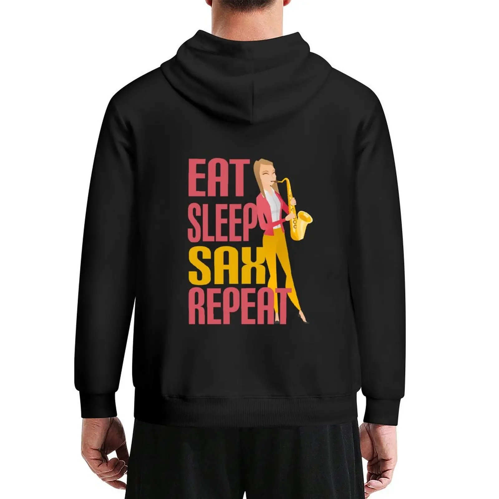 

Eat Sleep Sax Repeat Funny Gift for Musicians Hoodie autumn new products graphic t shirts men korean clothes new in hoodies