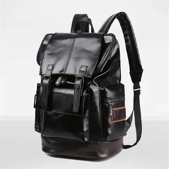 Nowe plecaki ze skóry Pu moda Vintage plecak na laptopa na notebooka męskie plecaki o dużej pojemności dla mężczyzn i kobiet torby na co dzień