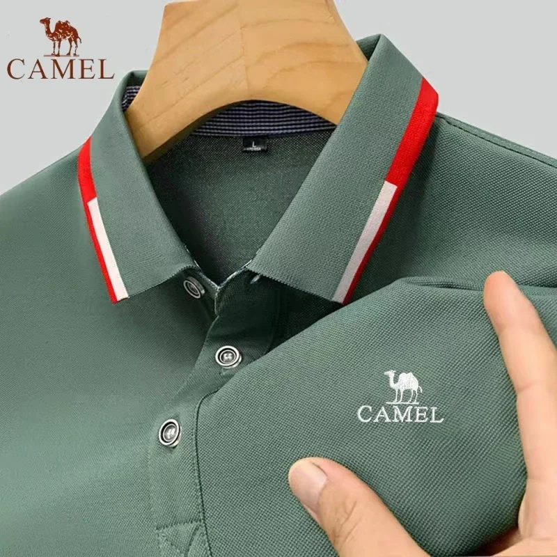 Nueva camiseta Polo bordada de marca de verano para hombre, camiseta de manga corta informal cómoda y transpirable de alta calidad a la moda