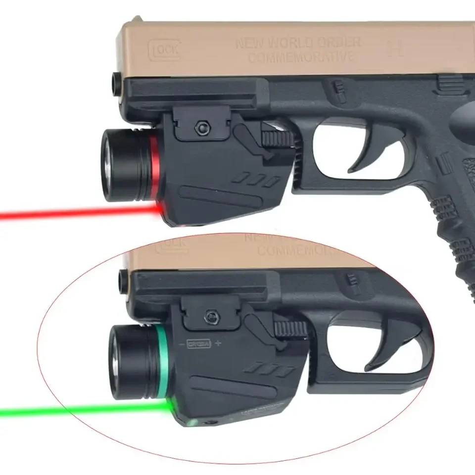 Torcia LED Tattica Con Puntatore Rosso SINAIRSOFT – Luce E Laser Per Pistole Softair E Rail Picatinny 20 Mm