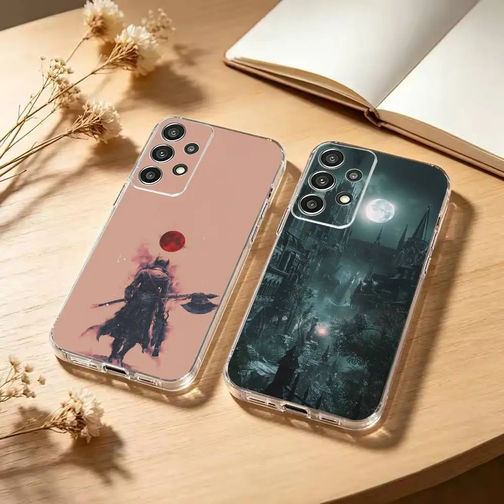 Dark Game B-Bloodborne Phone Case Soft Transparent TPU Case For Samsung S25,S24,S21,S22,S23,S30,Ultra,S20,Plus