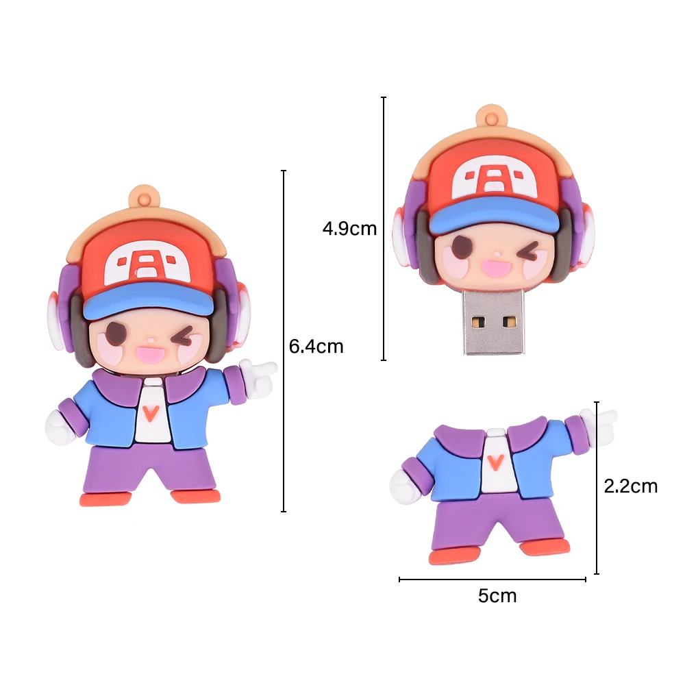 JASTER New Cartoon Flash Drive 64GB Cute Baby Real Capacity USB 2.0 32GB Owl Pendrive 16GB 8GB Memory Stick Gifts for Children