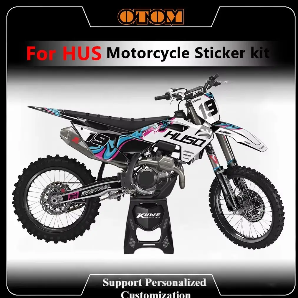 

OTOM Motocross Customize Graphics Decals Stickers Kit for Husqvarna Tc Fc Te Fe 2024-2025 Holographic Chrome Gravel Sticker Kit