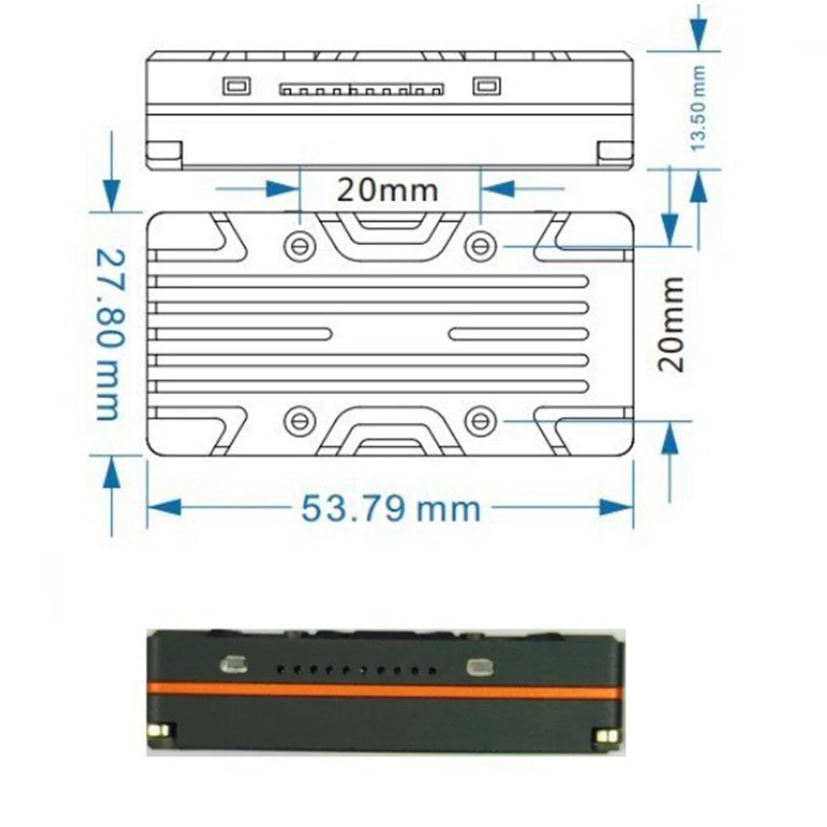 Reliable-F33-F 3.3G 3W VTX 8CH FPV Video Transmitter for RC FPV Long Range Racing Drone-ABDQ