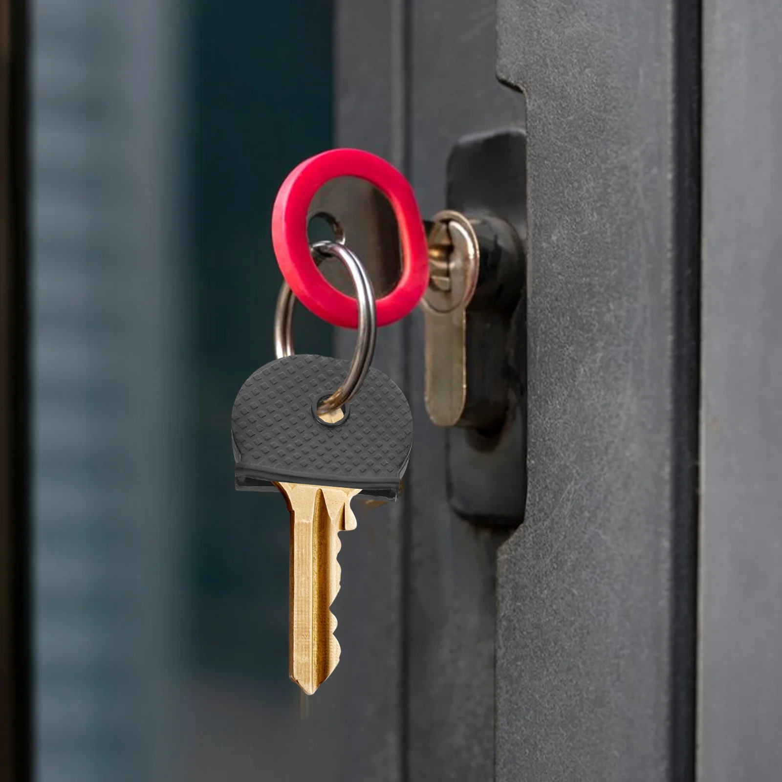 

60pcs Silicone Cover Universal Black Semicircle Shell For House Office Car Keys Waterproof Key Fob Protector Sleeve