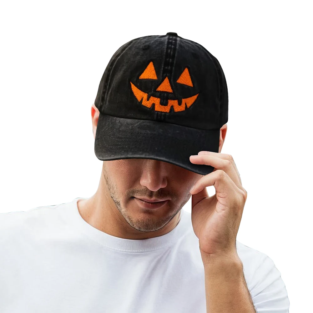 

Halloween Hat Sun Hat Embroidery Halloween Trucker Hat Unisex Baseball Hat for Men and Women