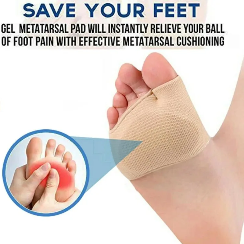Thickened SiliconeMetatarsal ForefootPads Unisex Foot CareCushion Insoles Multifunctional Silicone Toe Separators Foot Protector