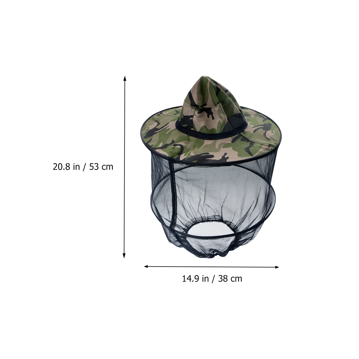 

Camouflage Zipper Face Neck Protection Netting Hat Lightweight Quick-Drying Water Resistant for Fishing Beekeeping Outdoor