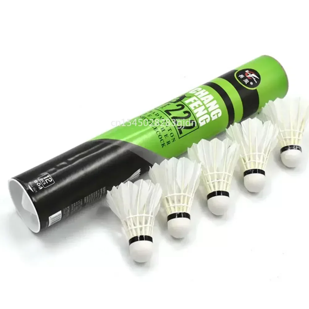 12Pcs Badminton Shuttlecocks  White Duck Feather Badminton Balls Sports Training Badminton Balls Indoor Outdoor Game