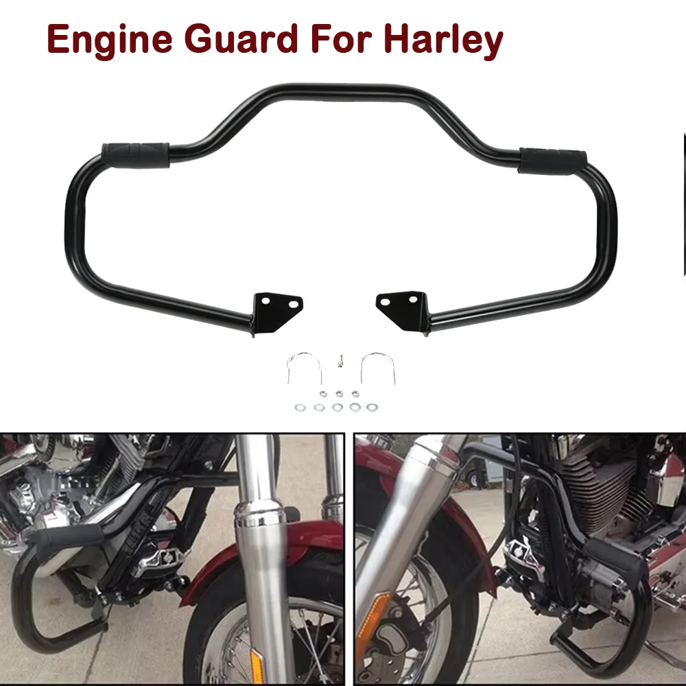 

Motorcycle 1.25" Mustache Engine Guard Highway Crash Bar For Harley Dyna Street Bob FXDB Low Rider Wide Glide 06-17