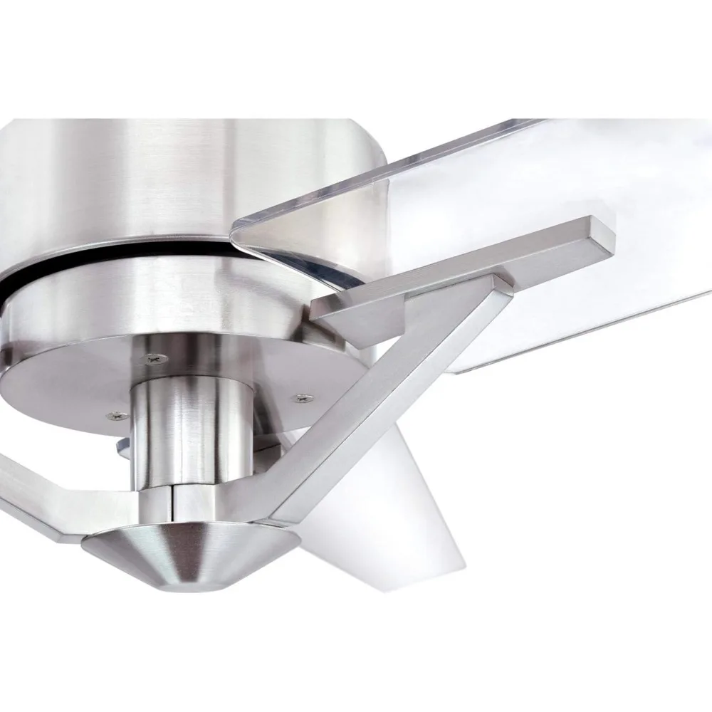 7225500 Julien, Modern Industrial Ceiling Fan with Remote Control, 54 Inch, Brushed Nickel Finish