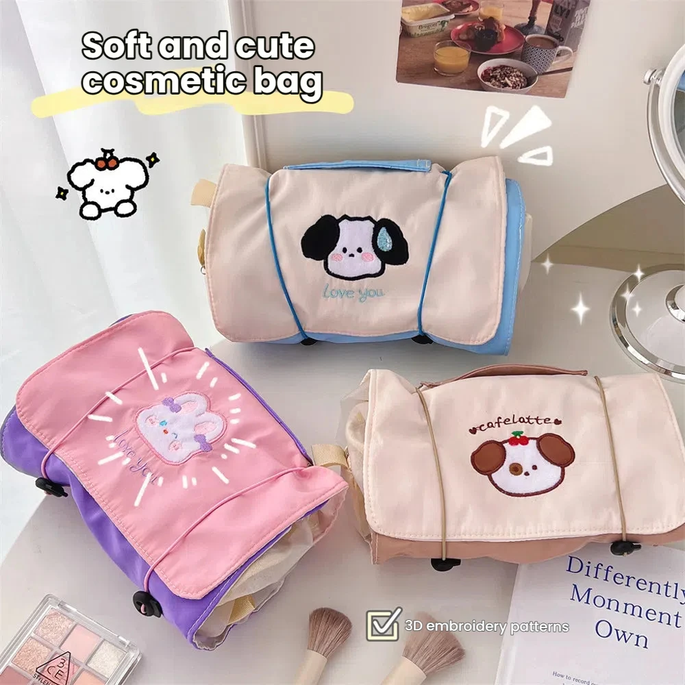 Bolsa de almacenamiento de malla desmontable, bolsa de maquillaje, bolsa de aseo portátil de viaje cuatro en uno de gran capacidad.zwq