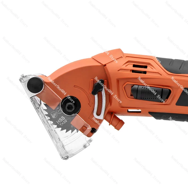 400W Handheld Mini Chainsaw Circular Saw with 3 Saw Blades and Vacuum Adapter Electric DIY Sawing Wood Metal Cutting Machine