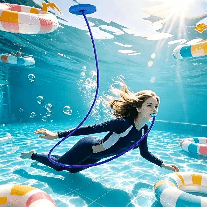 

Scuba Snorkel Leak Proof Anti Gulping Underwater Breathing Gear Deep Water Oxygen Tool For Adult Beginner Swim Training Aid