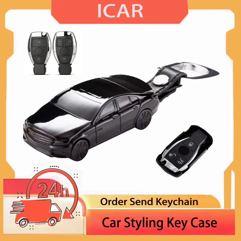 ICAR 2 3 Pulsante per Mercedes Benz ABES Classe E W203 W204 W205 W210 W211 W212 W221 W222 Chiave A Distanza Dell'automobile Della Copertura Della Cassa Fob Portachiavi