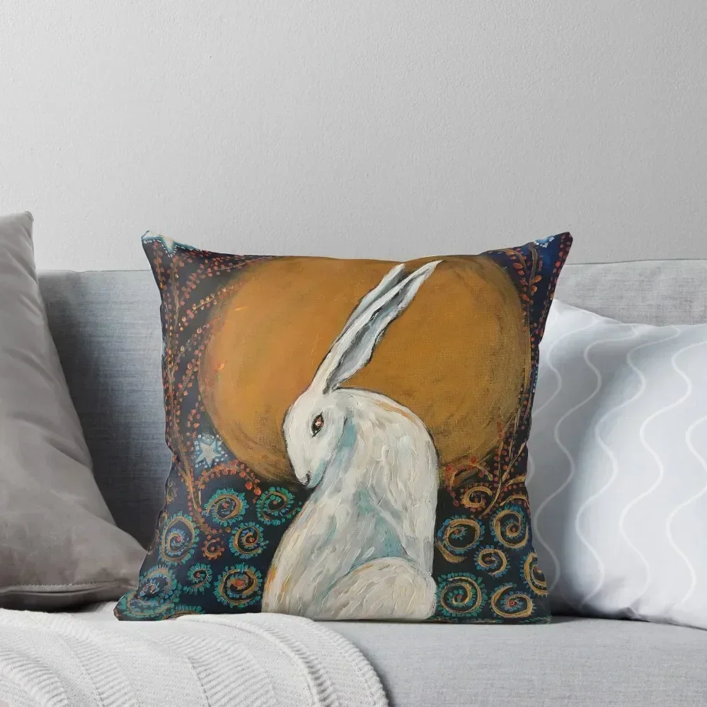 

Moonlit Hare Throw Pillow Custom Cushion Cushions Cover Pillow Case Cushions For Decorative Sofa pillow