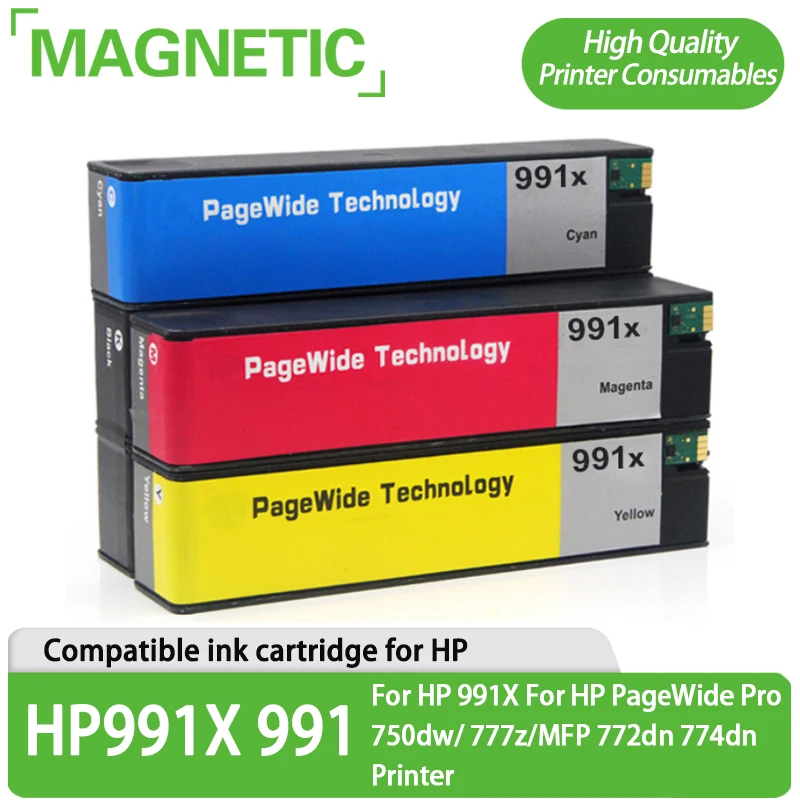 991X 991 Premium Remanufactured Color Inkjet Ink Cartridge For HP 991X For HP PageWide Pro 750dw/ 777z/MFP 772dn 774dn Printer