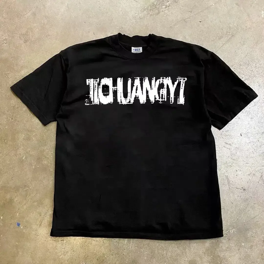 

American Boys Retro Short-sleeved Summer Printed Cotton T-shirt Boys and Girls Versatile Casual Trendy Casual Top