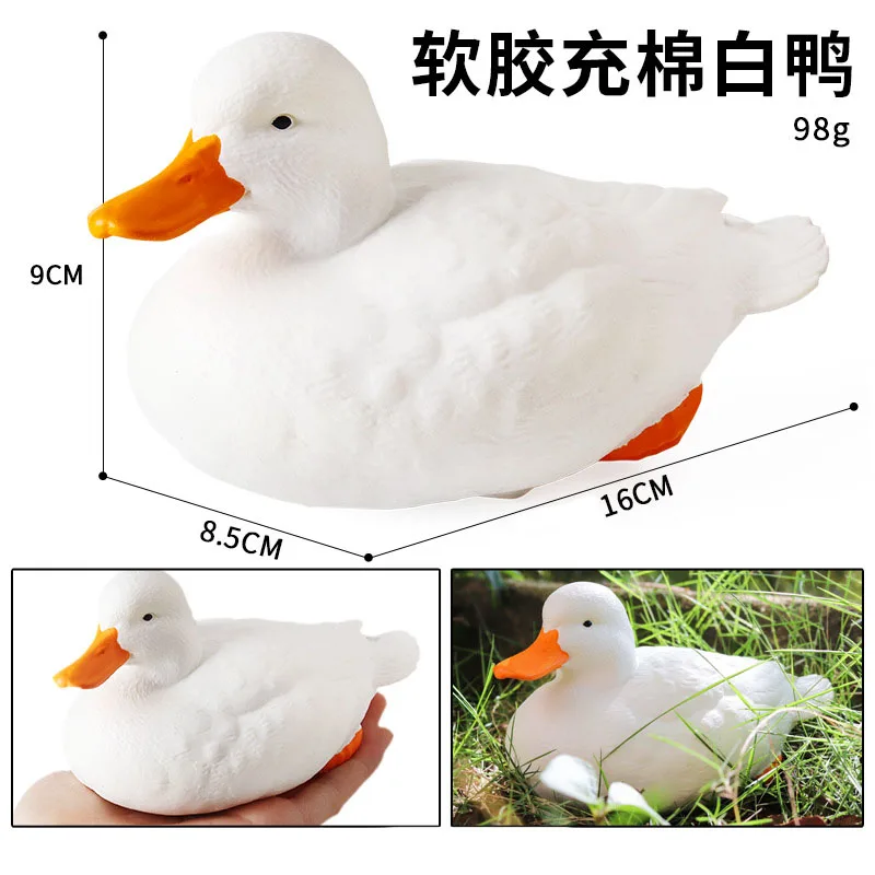 

Children's Simulation Animal Toy Model Soft Rubber Duck White Duck Home Duck Cognition Of Every Household Decoration Rabbits