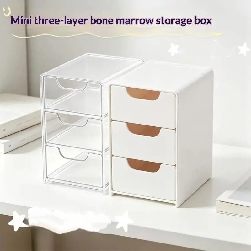 3 Layer Desktop Drawer Storage Organizer Clear Visible Space Saving For Home Office Cosmetics Stationery Storage