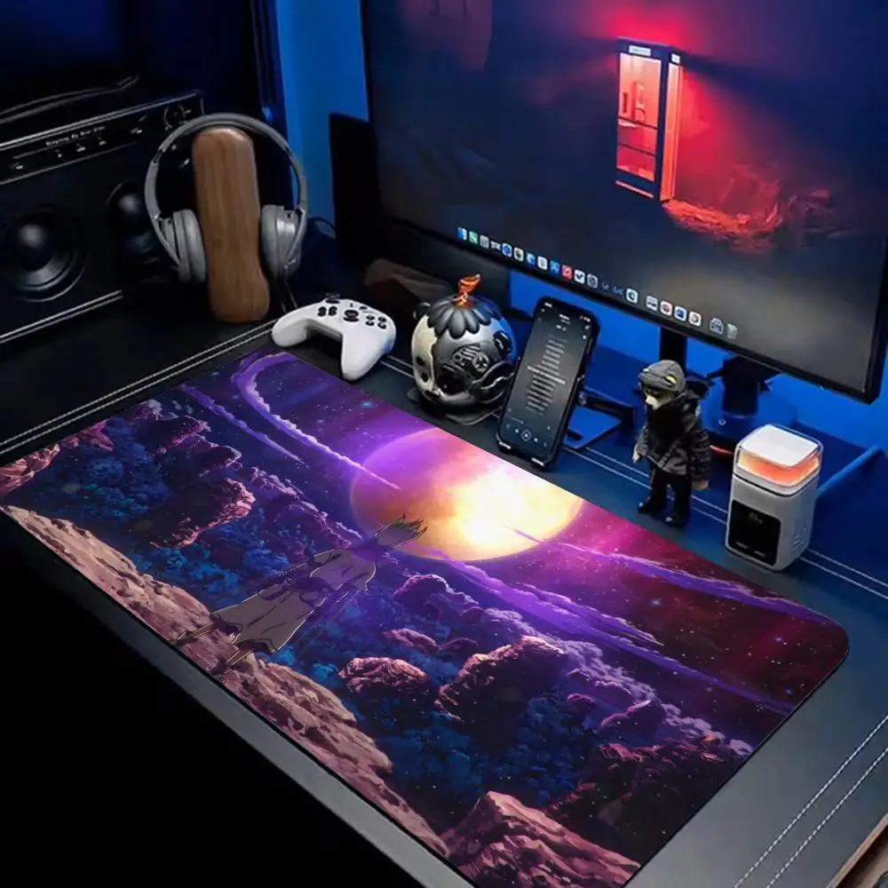 Dr. Stone Senku Ishigami Mouse Pad Extra Large XXL Extended Gaming Desk Mat Customizable natural non-slip rubber