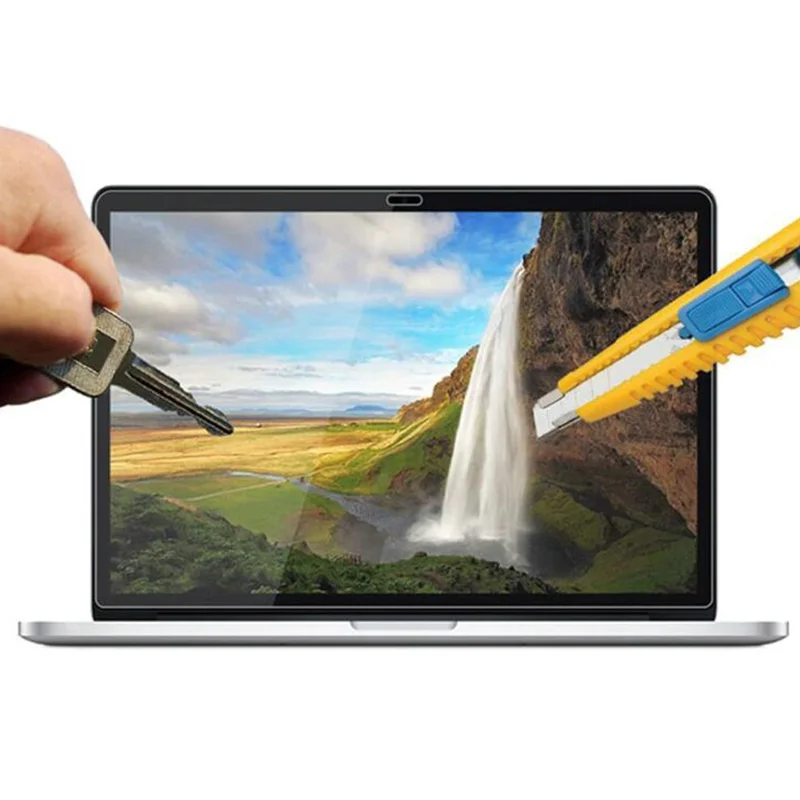 واقي شاشة زجاجي مقسى لجهاز Apple MacBook Air 13 A1466 A1369 مقاس 13.3 بوصة مضاد للخدش عالي الوضوح طبقة حماية خالية من الفقاعات