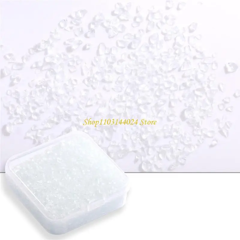 N5KE Broken Glass Pieces Suitable for Nail Art Decoration Resin Mold Handmade Crafts