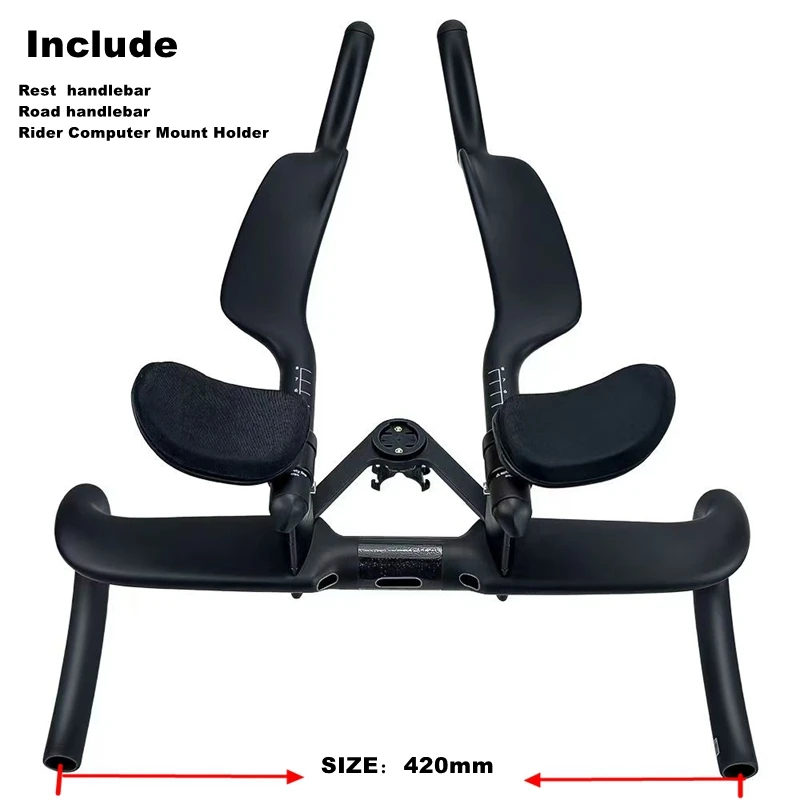 BIKEDOC HB26 Carbon Road Stuur Fietsstuur Triathlon Handvat Rest TT Stuur Racefiets Carbon Handvat 400/420 /440mm