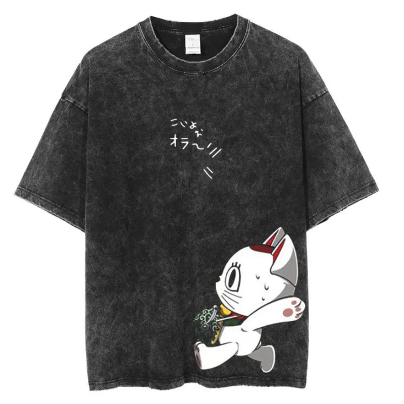 Y2K Aesthetics DAND Dingdang Cat Tops&Tees Anime High Speed Casual Cotton Short Sleeved T-shirt Men Women Loose Top Girl Tee New