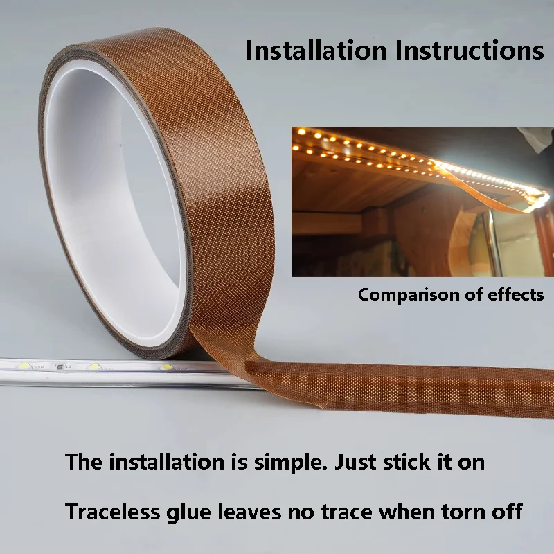 

Shielding Cover Tape LED Aluminum Profile Strip Lamp Anti-Glare Shade Hood Fabric Tape Linear Lamp Channel Protection Cover Tape