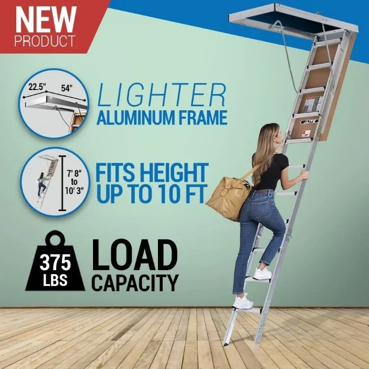 10-Foot Aluminium Attic Ladder 56