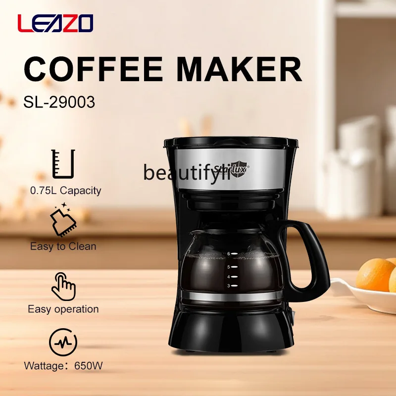 Drip-leakage multi-function household semi-automatic small integrated coffee maker American coffee machine wholesale
