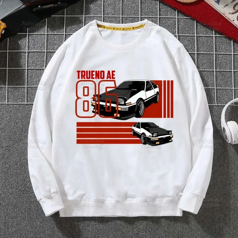 AE86 Japan Anime JDM Hoodie Hip Hop Streetwear Men Pullover Initial D Racing Drift Car Sweatshirts Hoodies Mens Hoodie Male