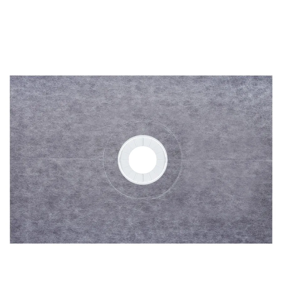 Shower Curb Kit 38x60 Watertight Shower Curb Overlay with 4 ABS Central Bonding Flange 4 Stainless Steel Grate 2 Cuttable Showe