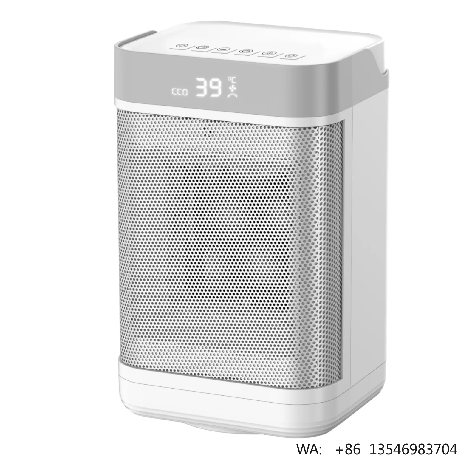 2025 New Customized Desktop PTC Heater Fast Heating Mini Electric Space Heater Ventilation Plastic Remote Control Fan Shaking