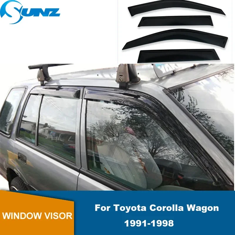 Weather Shields For Toyota Corolla Wagon 1991 1992 1993 1994 1995 1996 1997 1998 Car Side Window Deflector Sun Wind Rain Shield