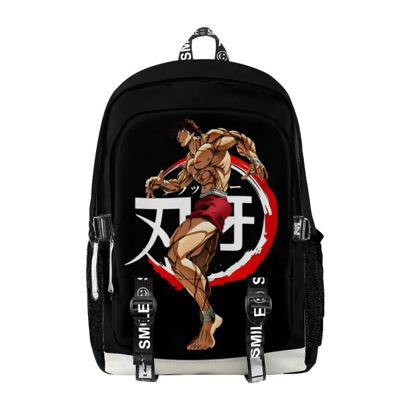 2022 3D hanma baki Merch Backpacks Unique Daypack Casual Schoolbag Unique Zipper Pack Fashion Traval Bag Oxford cloth Bookbag